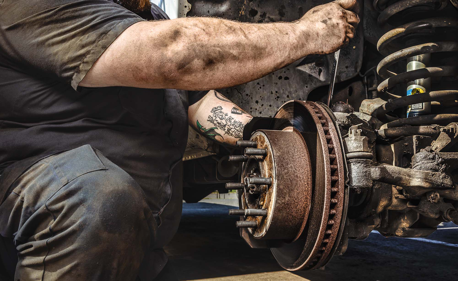 Heavy-duty truck brake repair at Gallaher Fleet Solutions