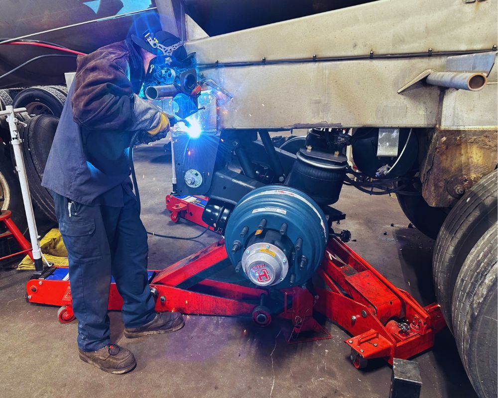 Gallaher Fleet Solutions diesel technician at work