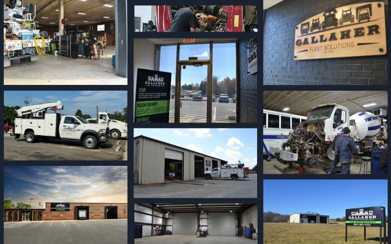 Gallaher Fleet Solutions technicians and service trucks